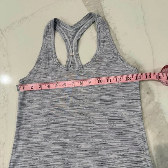 Lululemon Cool Racerback II Wee Are From Space Women's 4 Alpine Ice Grey Workout - Picture 7 of 8
